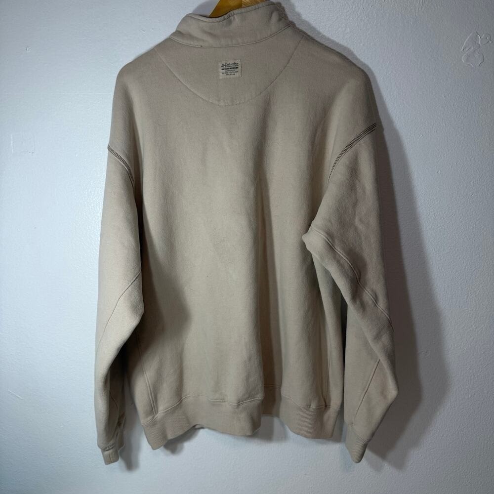 Columbia Quarter Zip Fleece Pullover Tan Brown XL Outdoor - Picture 5 of 9